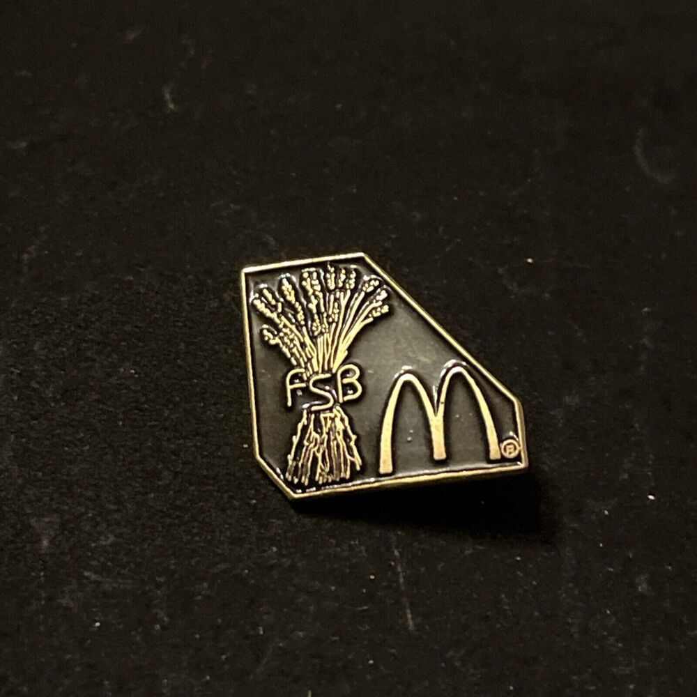 McDonald's Fresh Start Bakeries FSB Wheat Bundle Logo Employee‎ Lapel Hat Pin